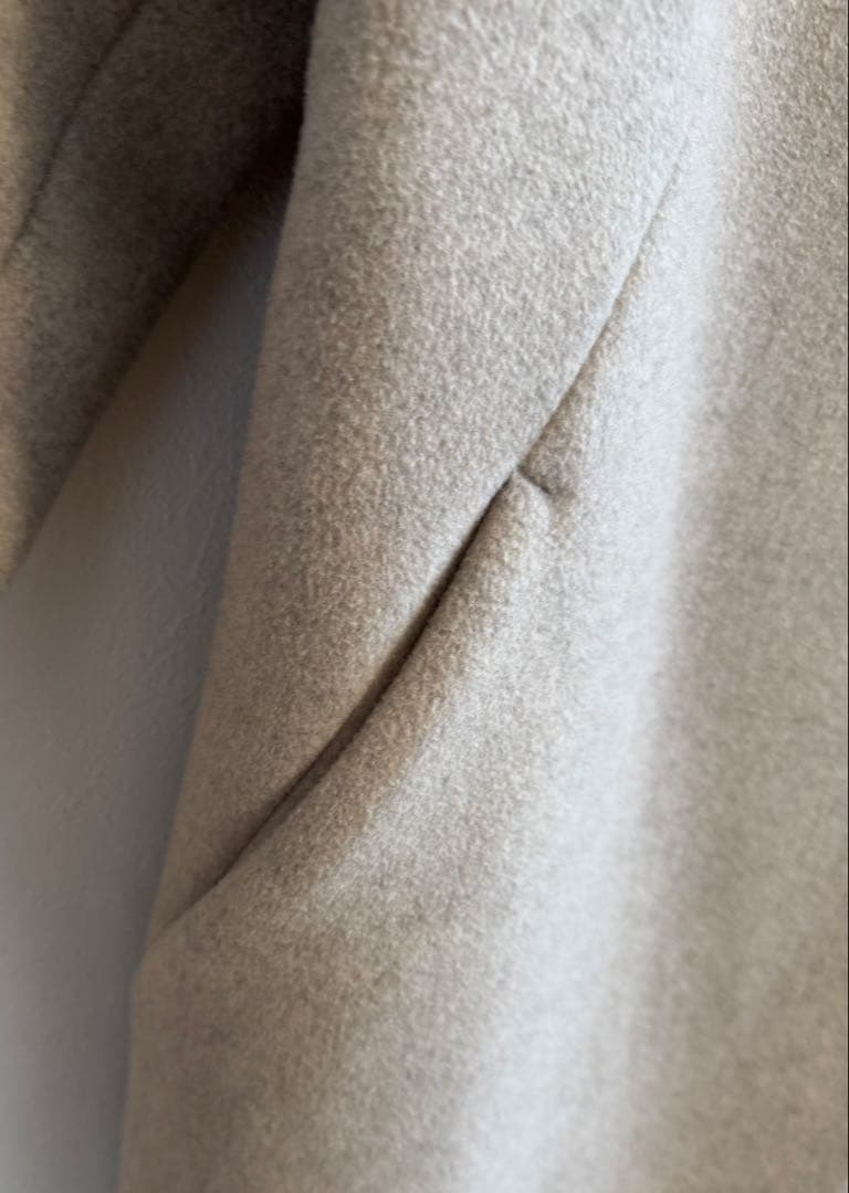 【美品】ノーブルnoble MTRウールカシミヤミニマルVコート(38)