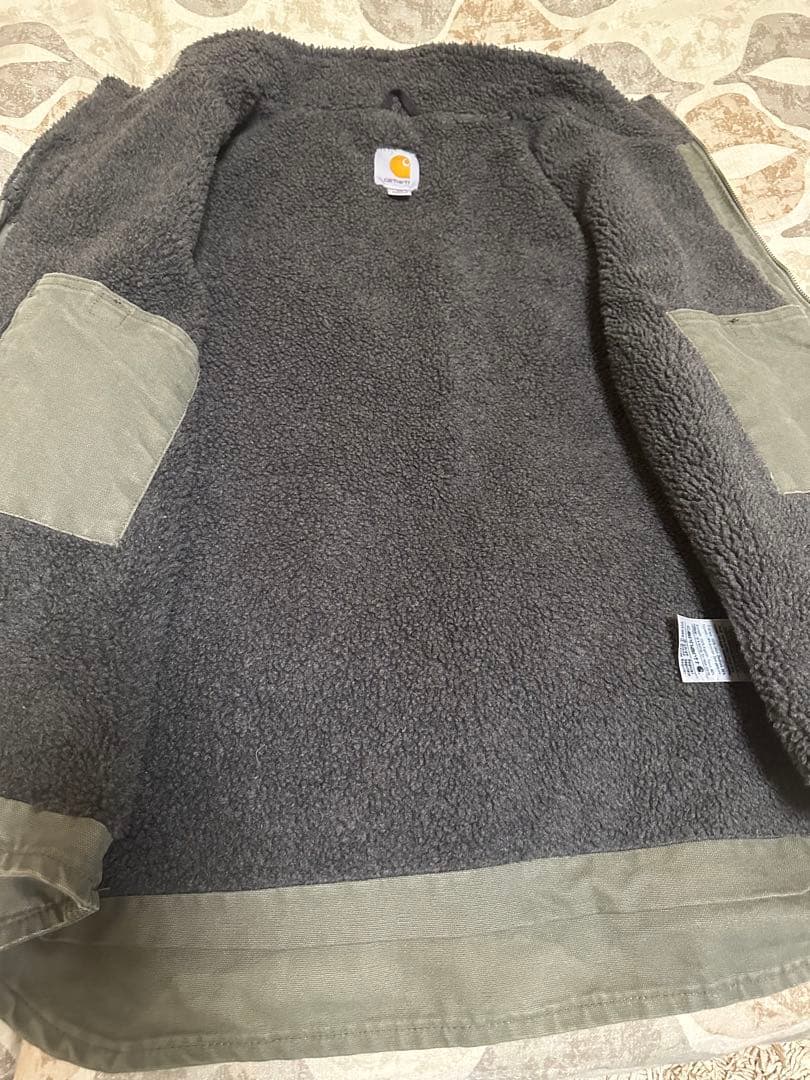 Carhartt カーハート ベスト　ボア　モスグリーン　カーキ　人気カラー!