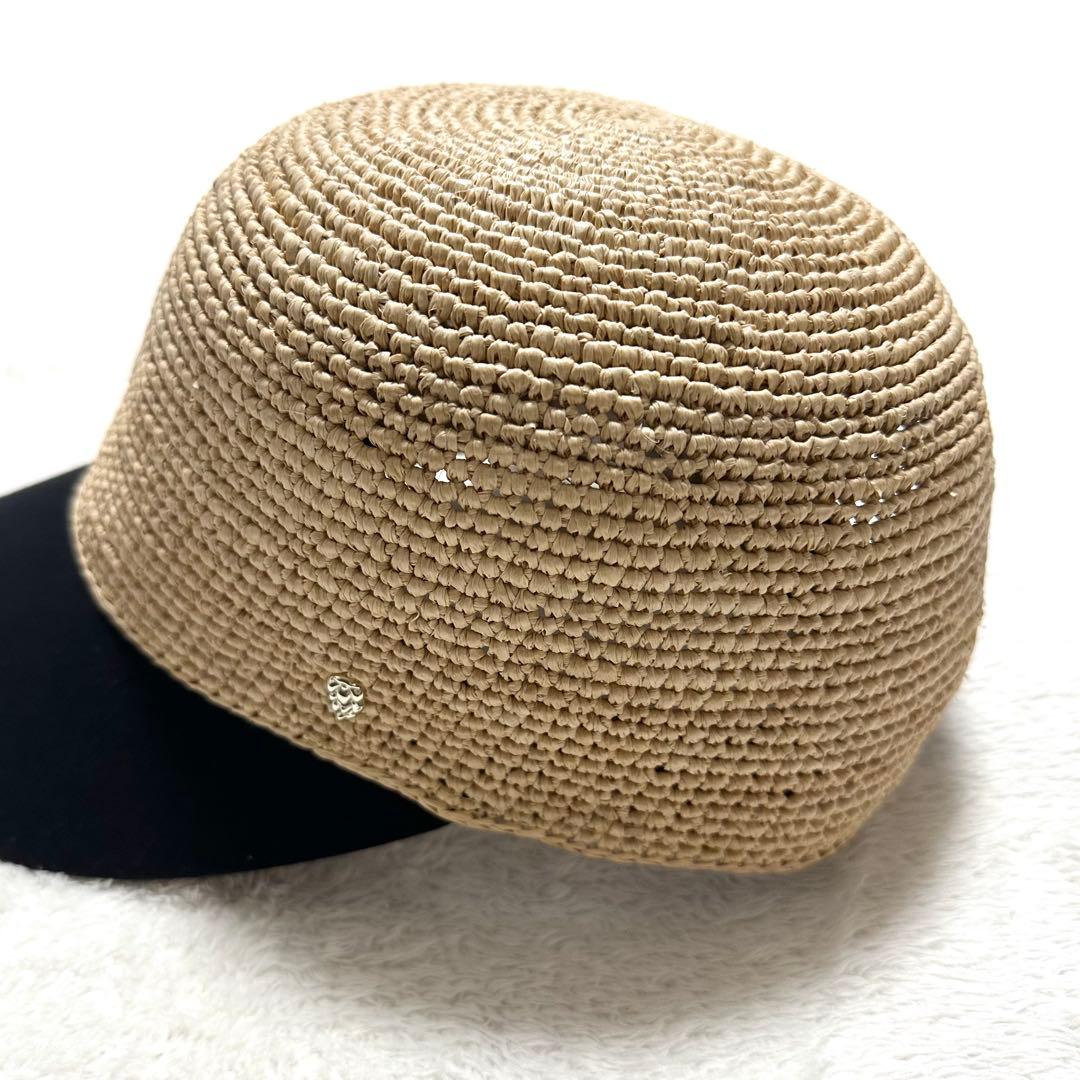 未使用 HELEN KAMINSKI ラフィア キャップ VIVETTE 黒