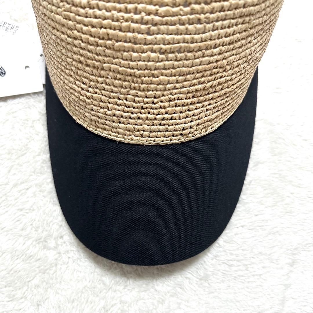 未使用 HELEN KAMINSKI ラフィア キャップ VIVETTE 黒