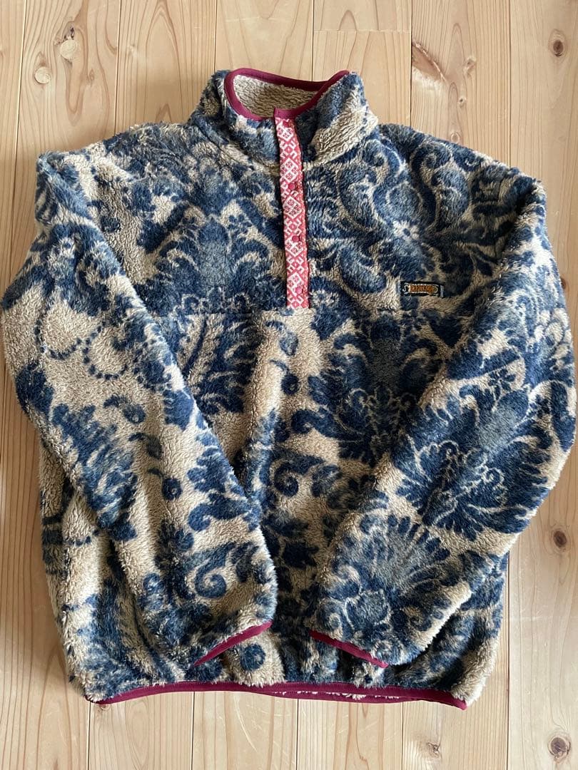 美品KAPITAL ダマスク柄フリーススナップT