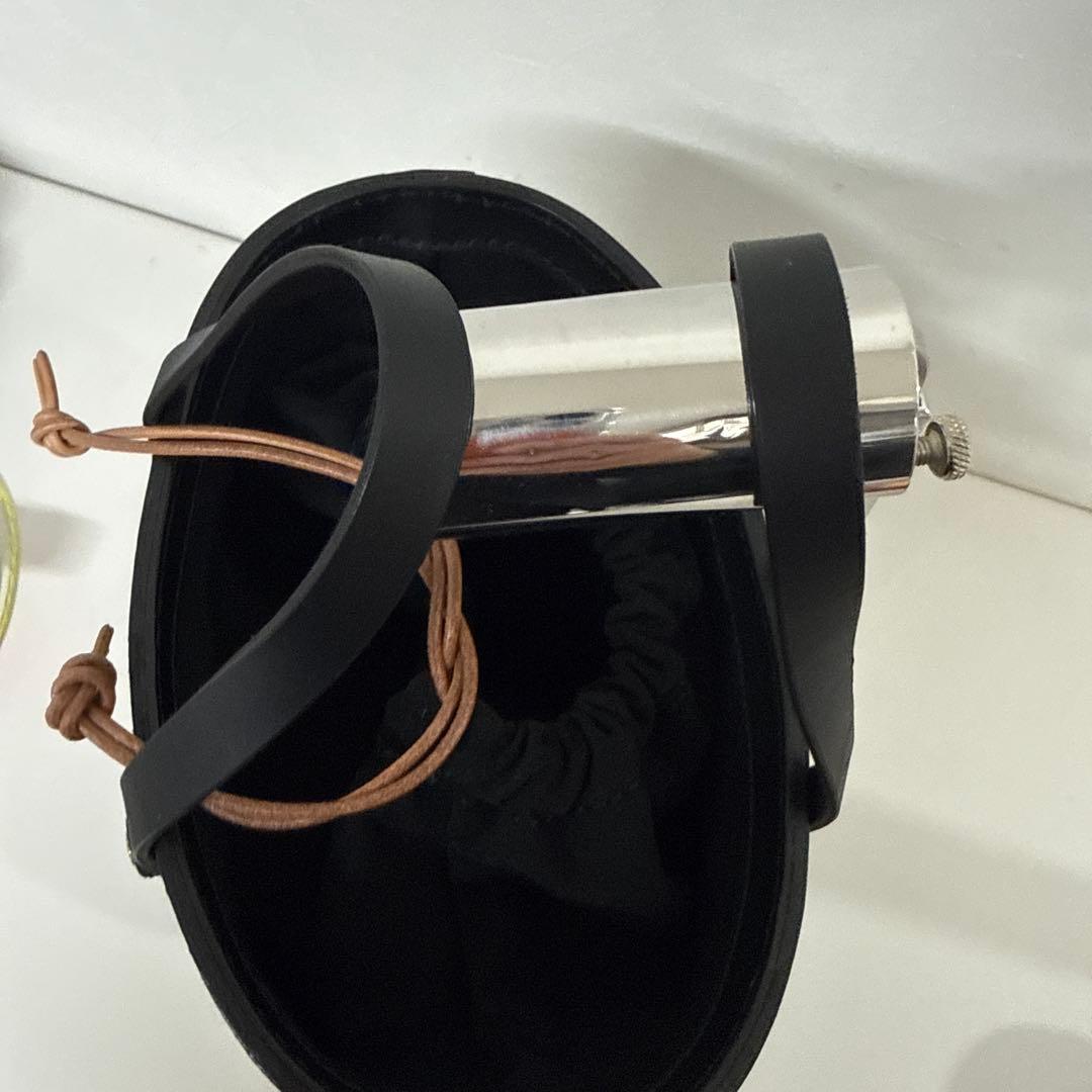 Herz ヘルツ レザー バケツ　巾着　トートバッグ　ハンドバッグ ブラック