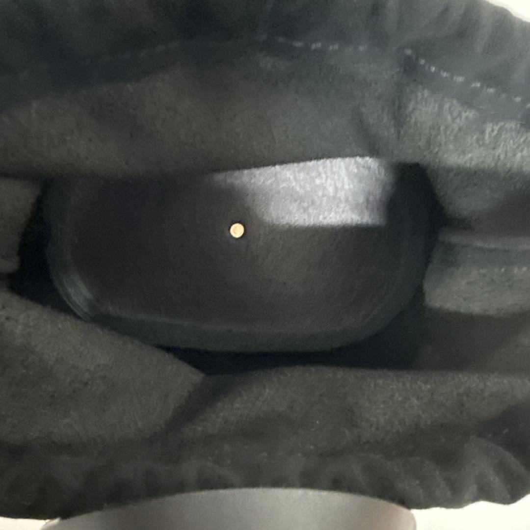 Herz ヘルツ レザー バケツ　巾着　トートバッグ　ハンドバッグ ブラック