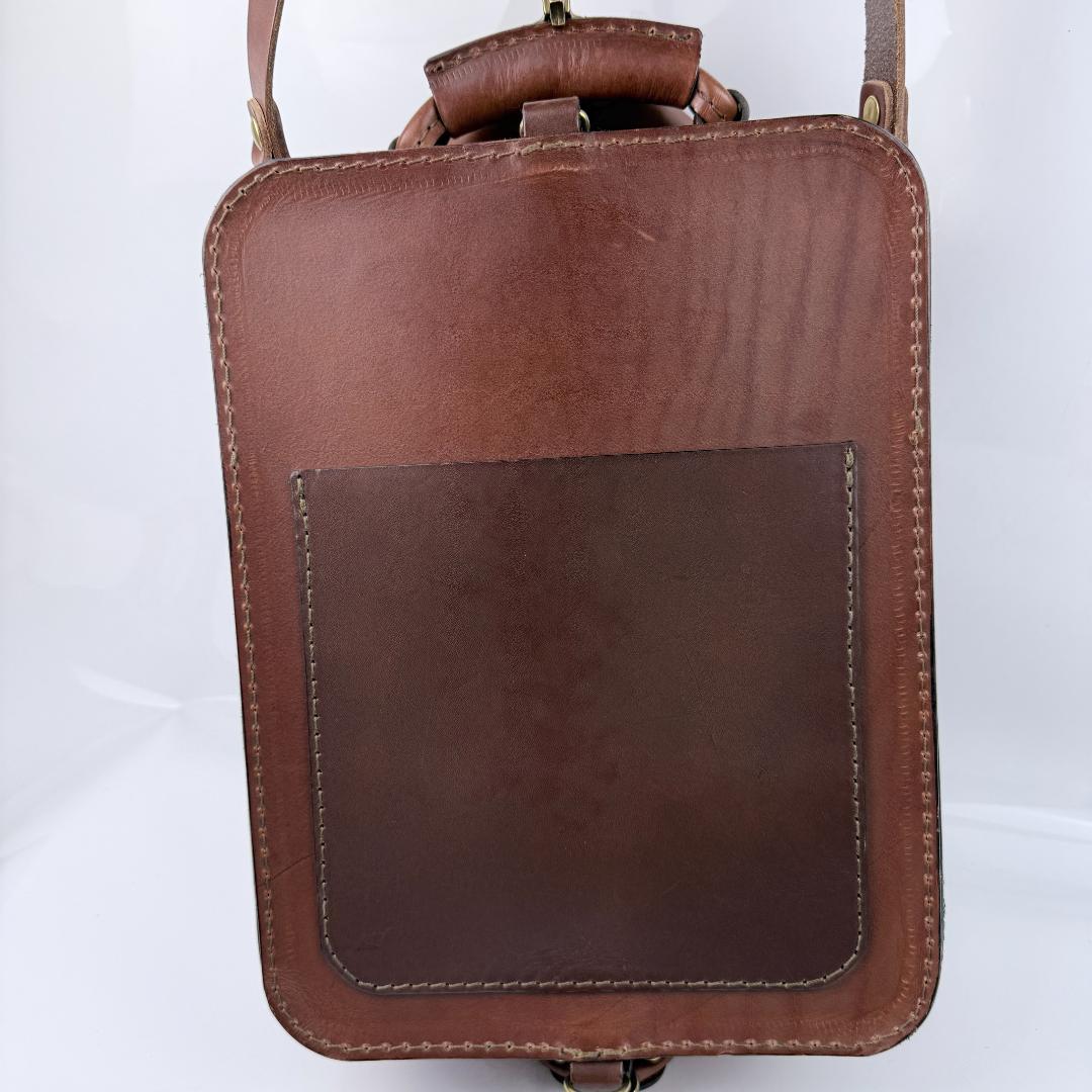 美品 HERZ カブトムシ 2way ショルダーバッグ M 革鞄 40th