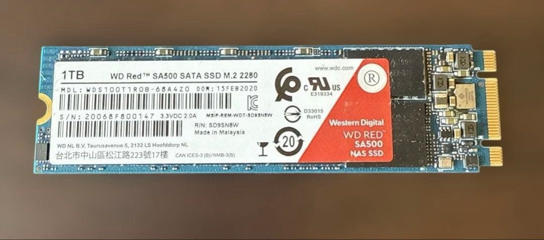 ③ WD Red SA500 SATA SSD 1TB M.2 2280