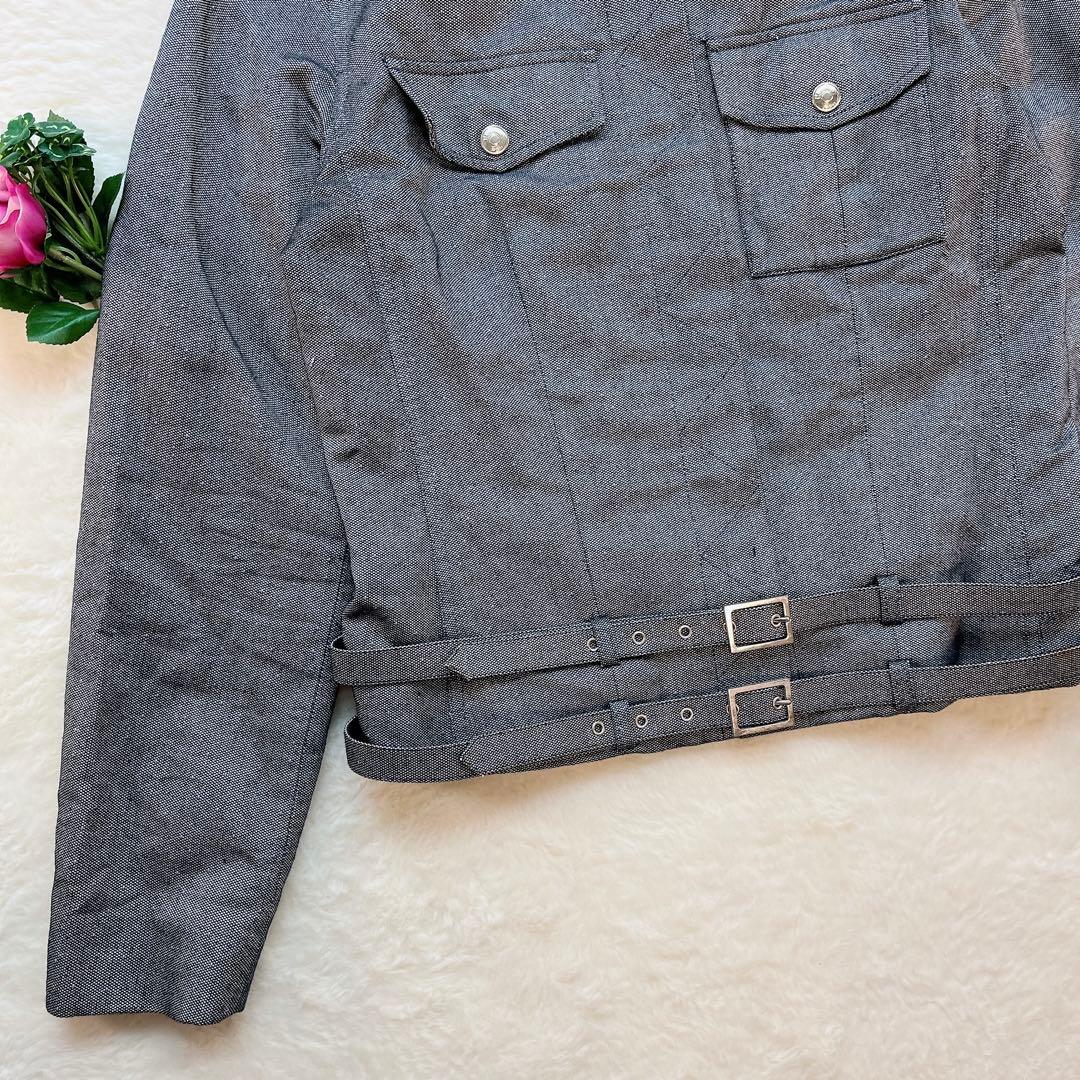 【クリスチャンディオール】デニムジャケット ダブルベルト ガリアーノ期 コットン