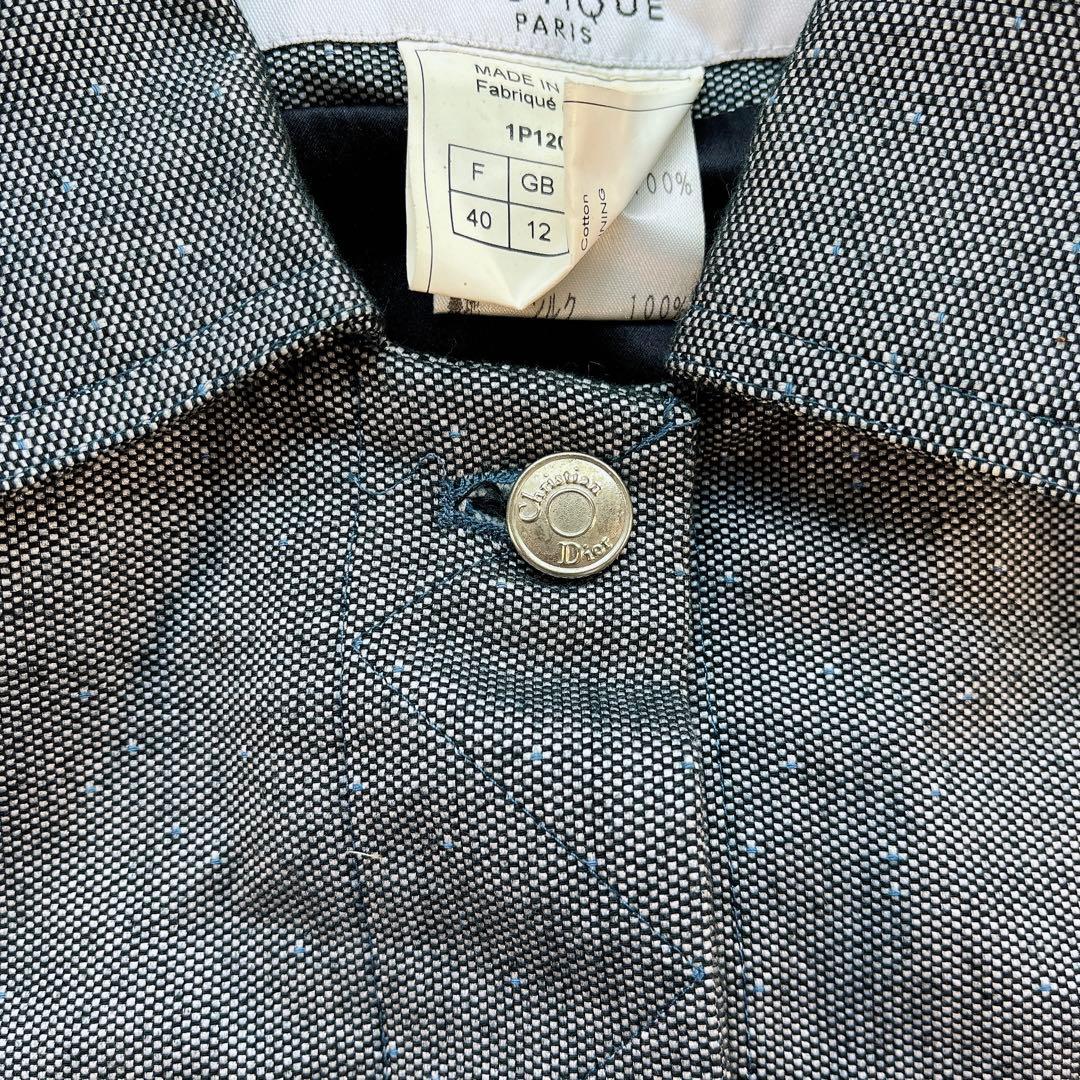 【クリスチャンディオール】デニムジャケット ダブルベルト ガリアーノ期 コットン