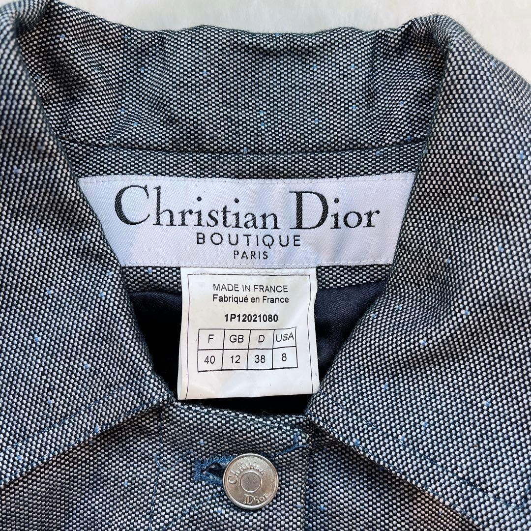 【クリスチャンディオール】デニムジャケット ダブルベルト ガリアーノ期 コットン