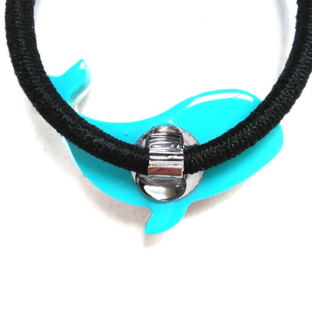 ヘアクリップ レジン 6.5cmオーバル 美しいマトリカリア 水色