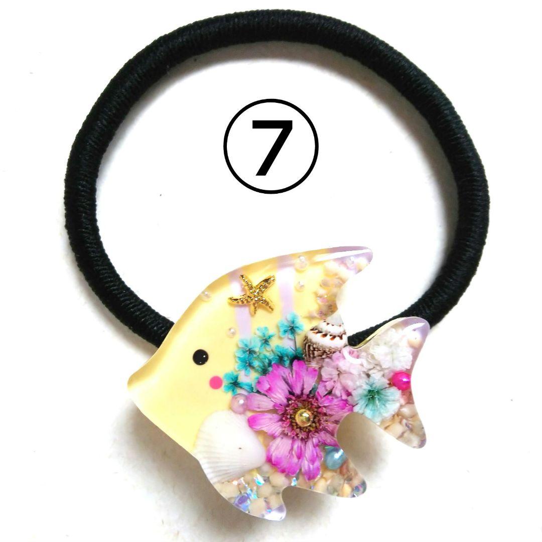 ヘアクリップ レジン 6.5cmオーバル 美しいマトリカリア 水色