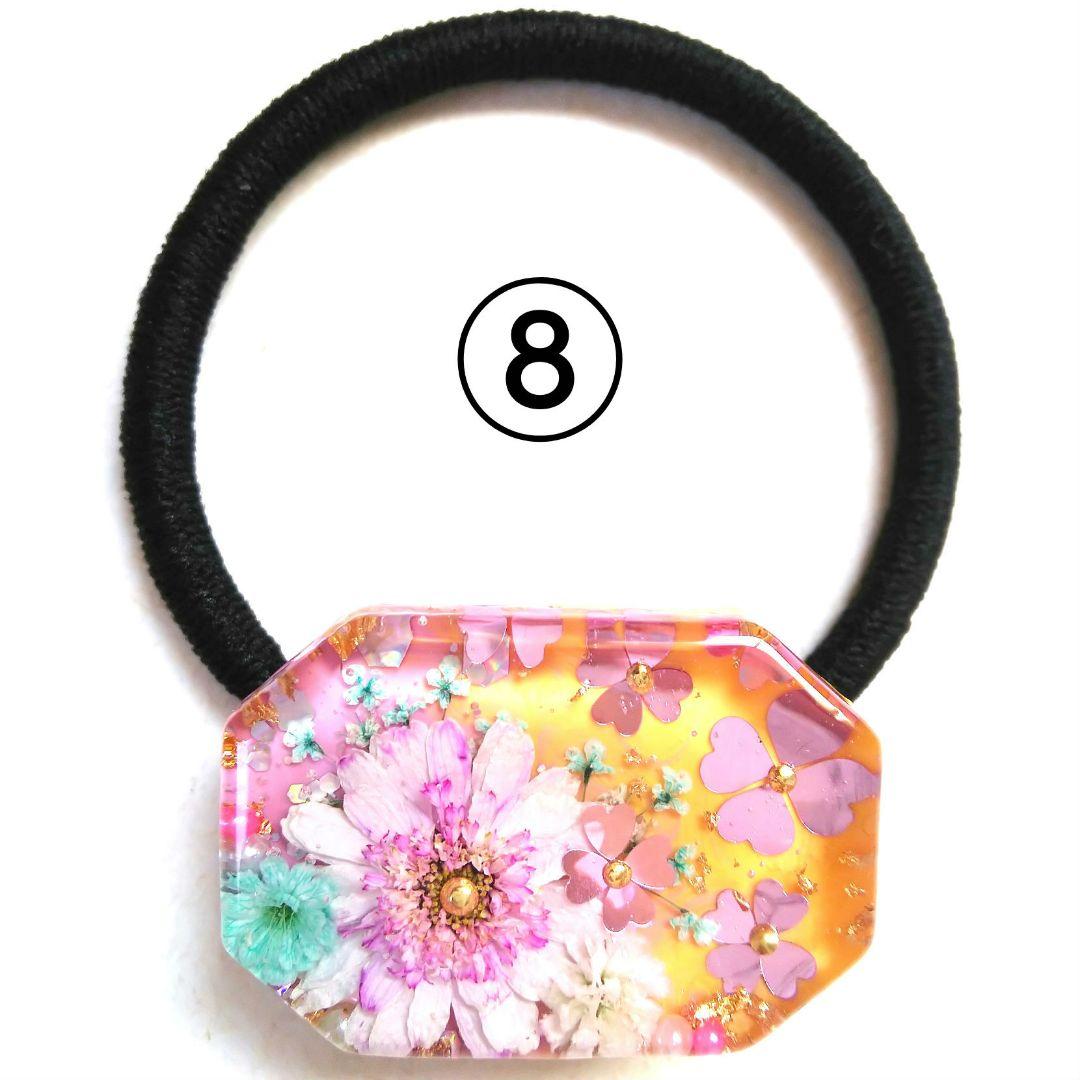 ヘアクリップ レジン 6.5cmオーバル 美しいマトリカリア 水色