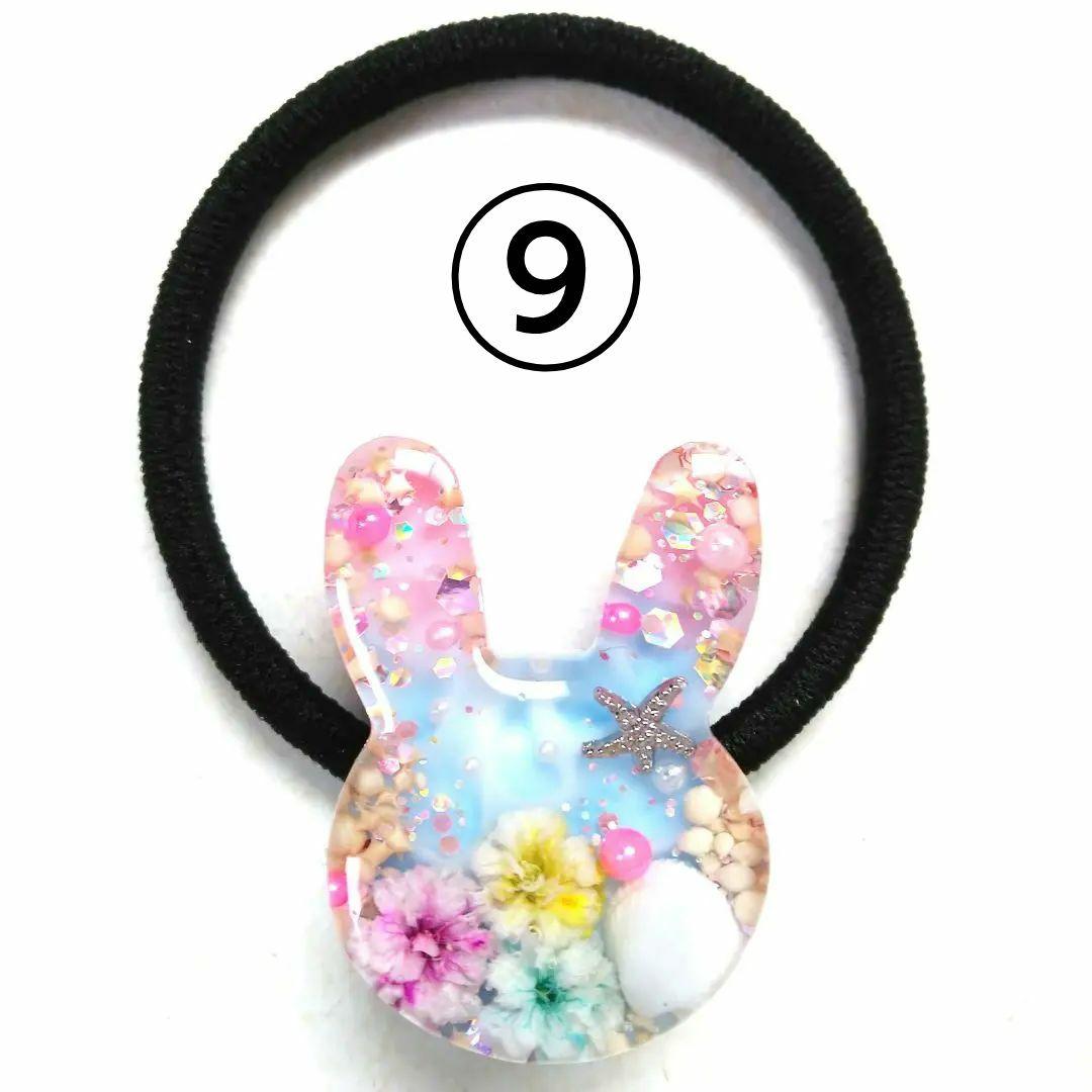 ヘアクリップ レジン 6.5cmオーバル 美しいマトリカリア 水色