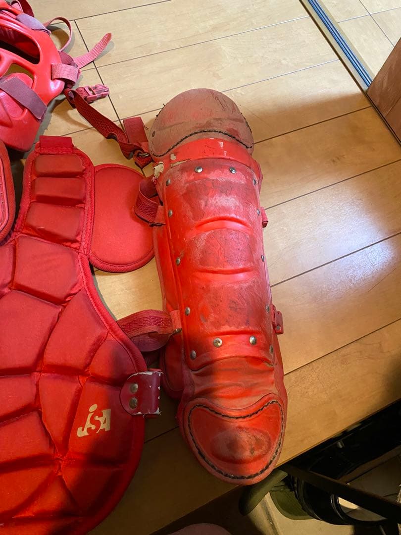 Mizuno キャッチャー防具セット レッド