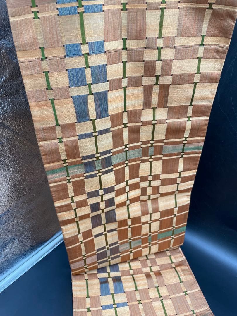 △名古屋帯 洒落帯　高級△ 正絹　関西仕立て　幾何学模様　309