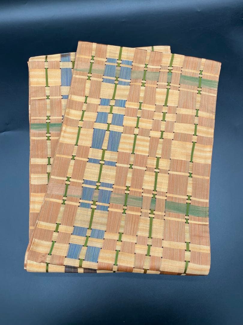 △名古屋帯 洒落帯　高級△ 正絹　関西仕立て　幾何学模様　309