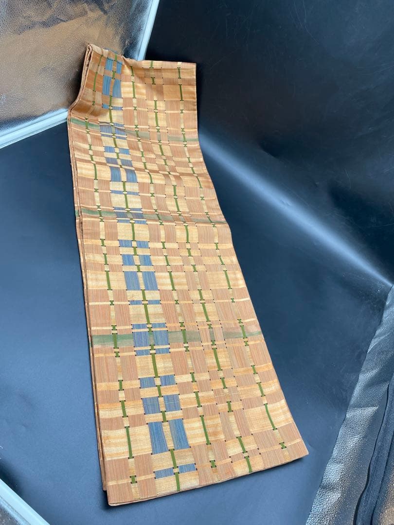 △名古屋帯 洒落帯　高級△ 正絹　関西仕立て　幾何学模様　309