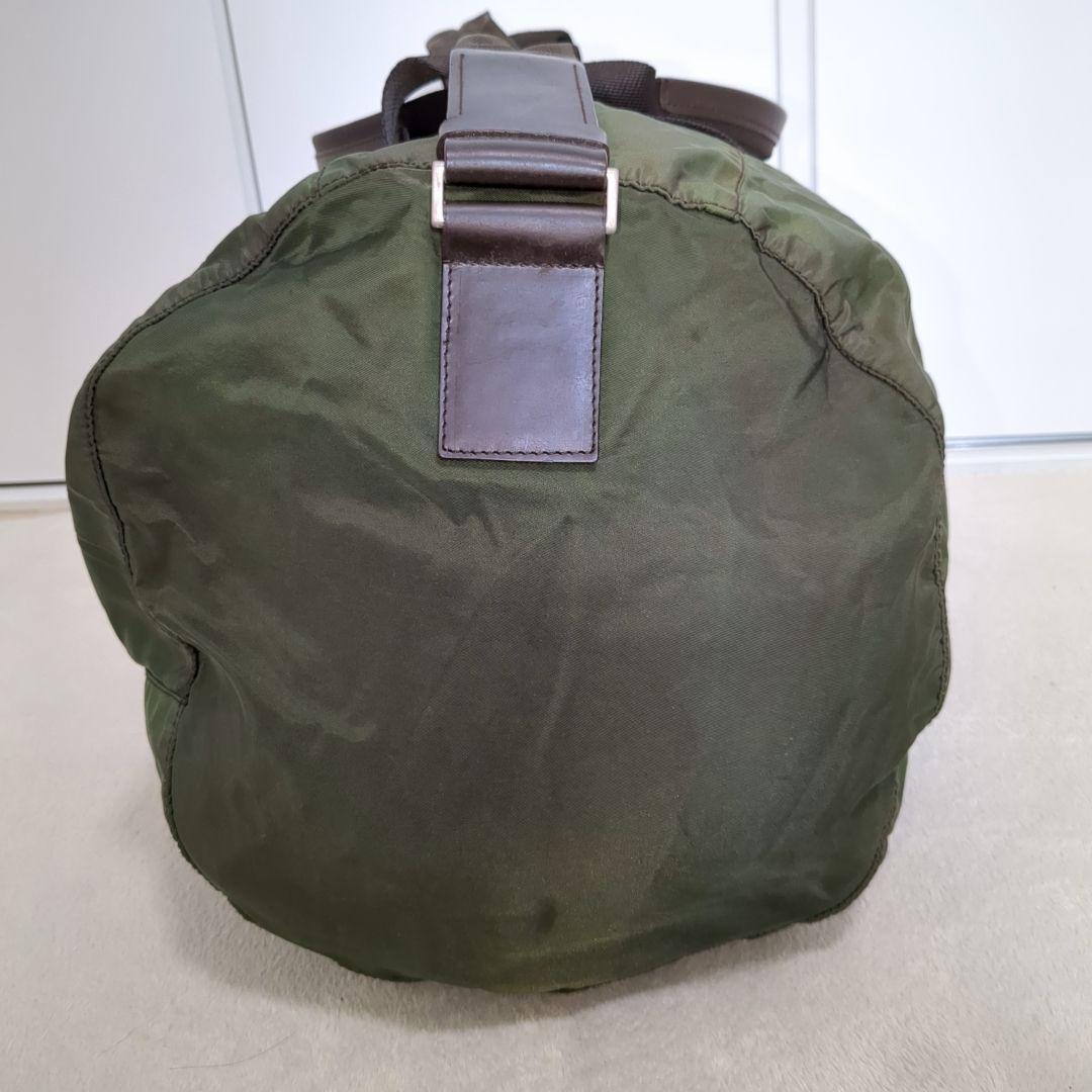 PRADA ボストンバッグ 2way 三角ロゴ テスートナイロン カーキ 希少色