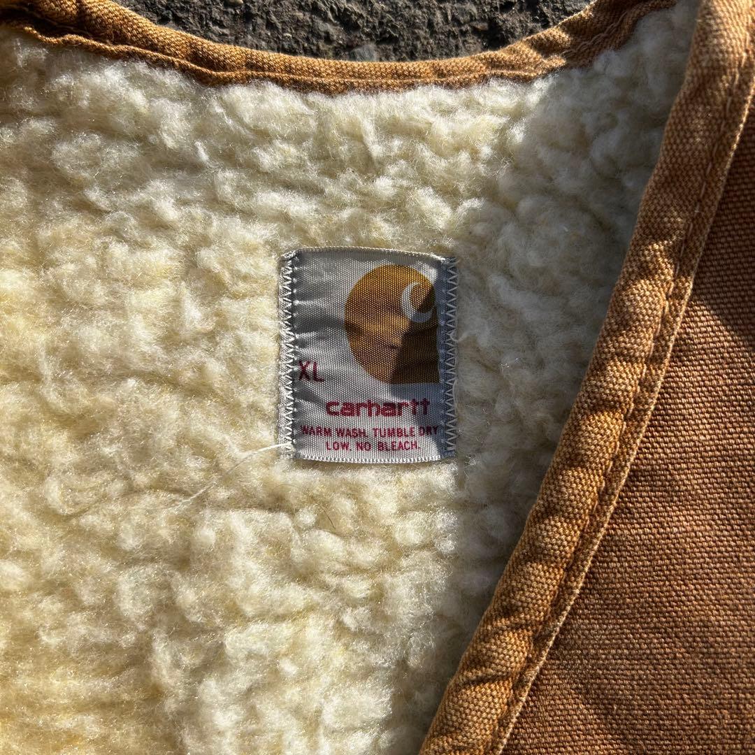 70s carhartt カーハート ダックベスト 裏ボア USA製