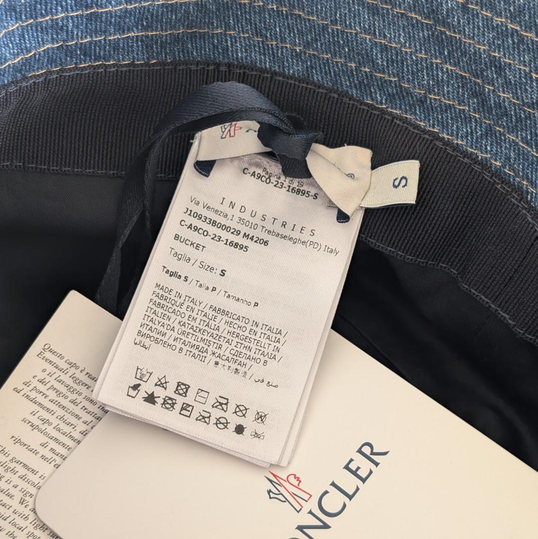 MONCLER バケットハット デニム 帽子 ユニセックス S おしゃれ