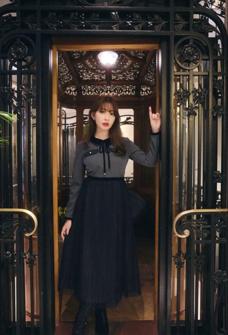 ワンピース herlipto Garnier Pleated Dress size S