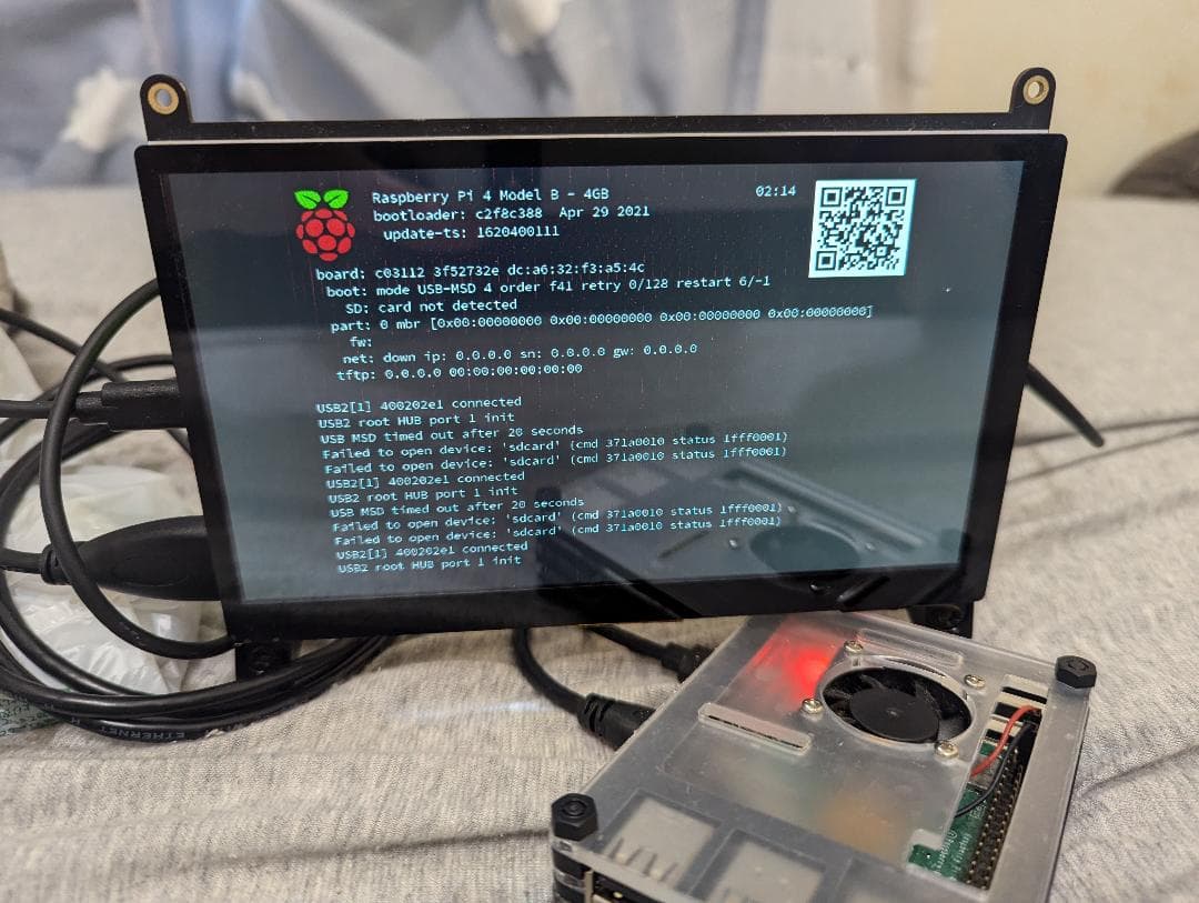 Raspberry Pi 4 Model B ＆7インチモニター　ラズパイ