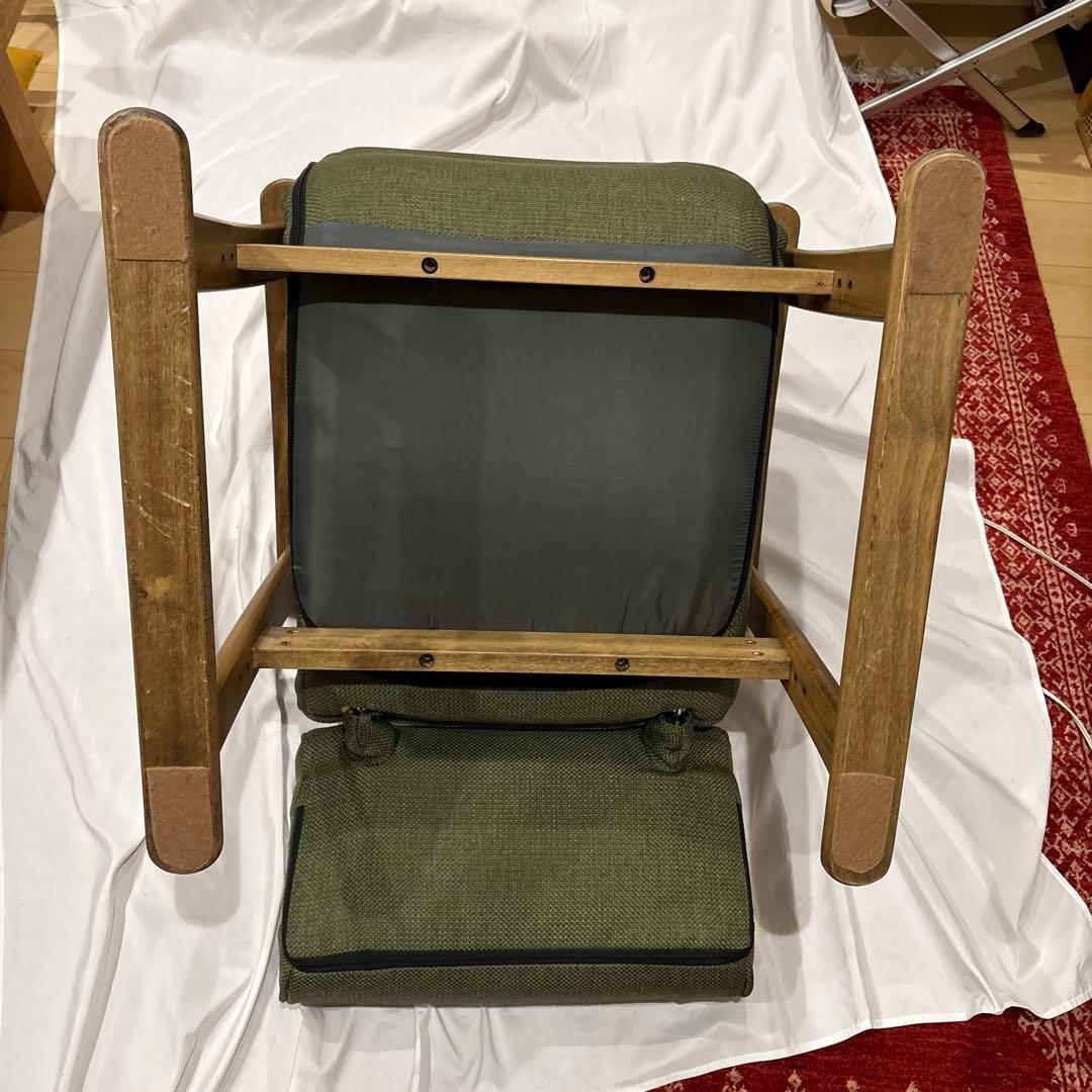 高座椅子 リクライニングチェア ランバーサポート オットマン 肘付き 高さ調節