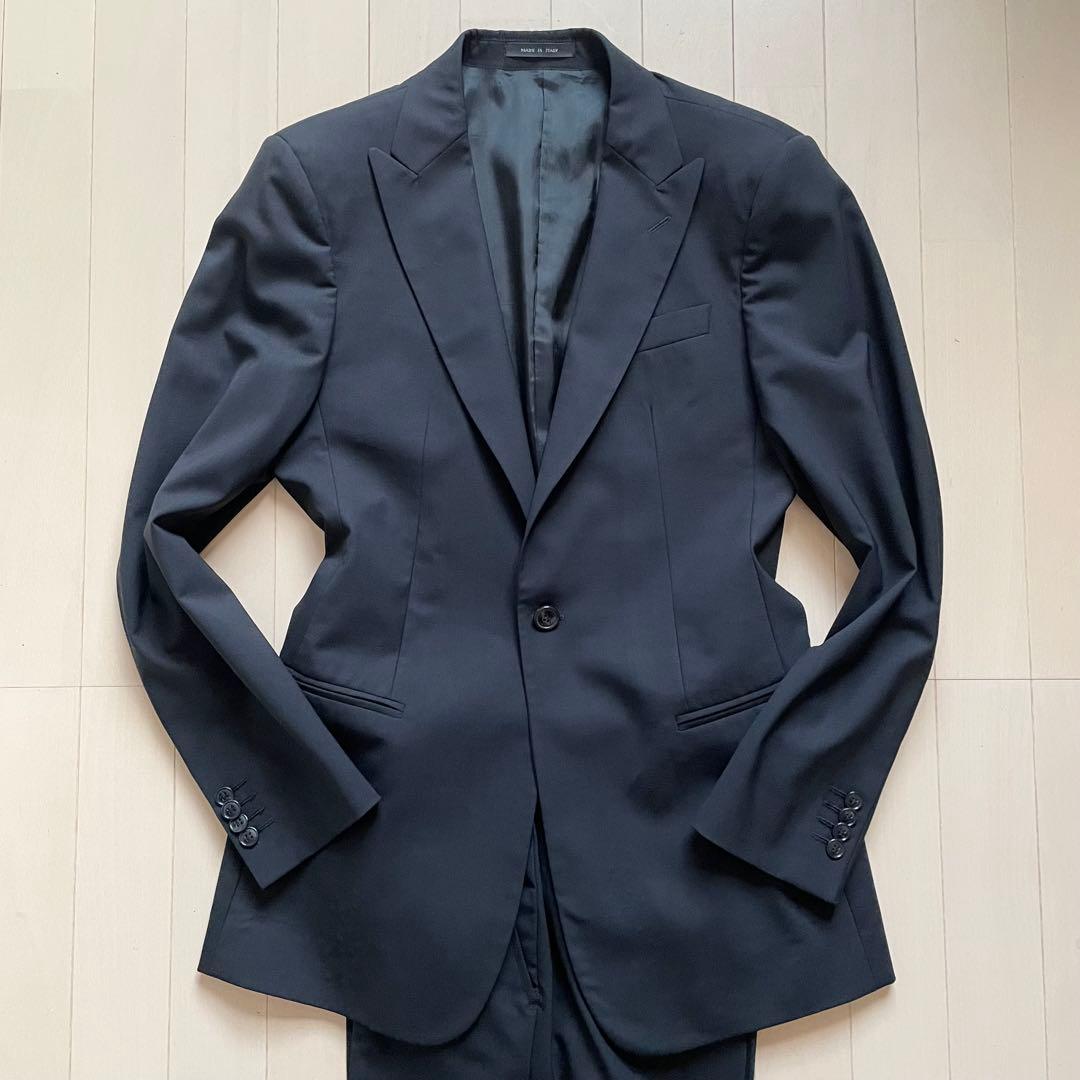 エンポリオアルマーニ【美品】スーツ 黒 ビジネス 通勤 仕事 セットアップ