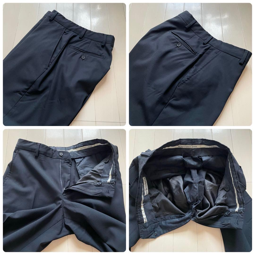 エンポリオアルマーニ【美品】スーツ 黒 ビジネス 通勤 仕事 セットアップ