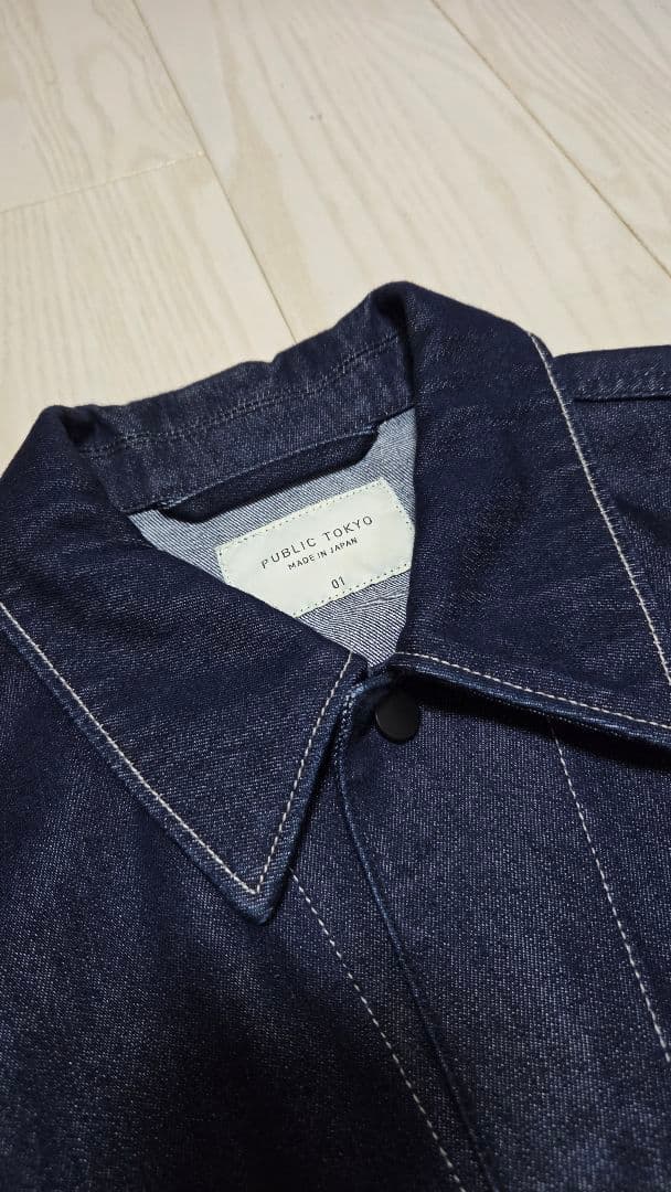 PUBLIC TOKYO パブリックトウキョウ ホワイトステッチデニムジャケット