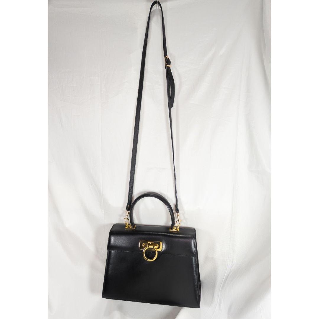 【極美品】フェラガモ ガンチーニ ハンドバッグ 2Way 保存袋付き