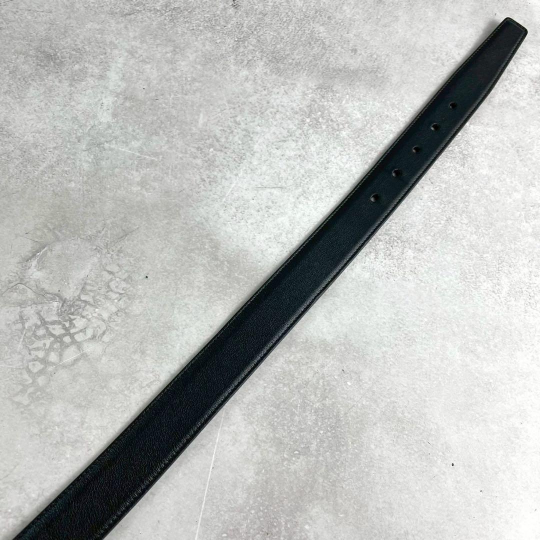 【極美品】サンローランパリ YSL ベルト ブラック シルバー金具