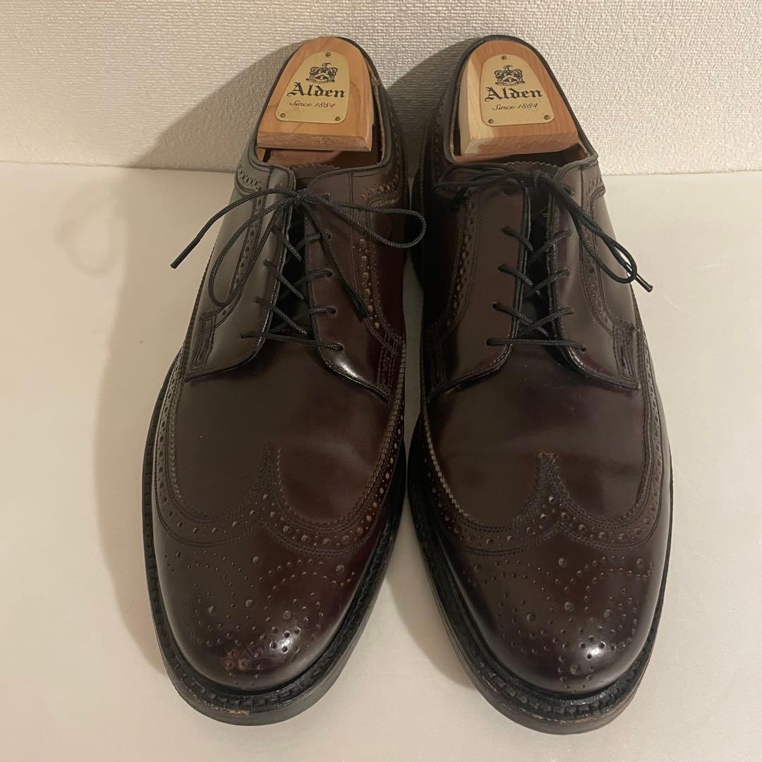 美品 フローシャイム インペリアル コードバン ウイングチップ US10.5D