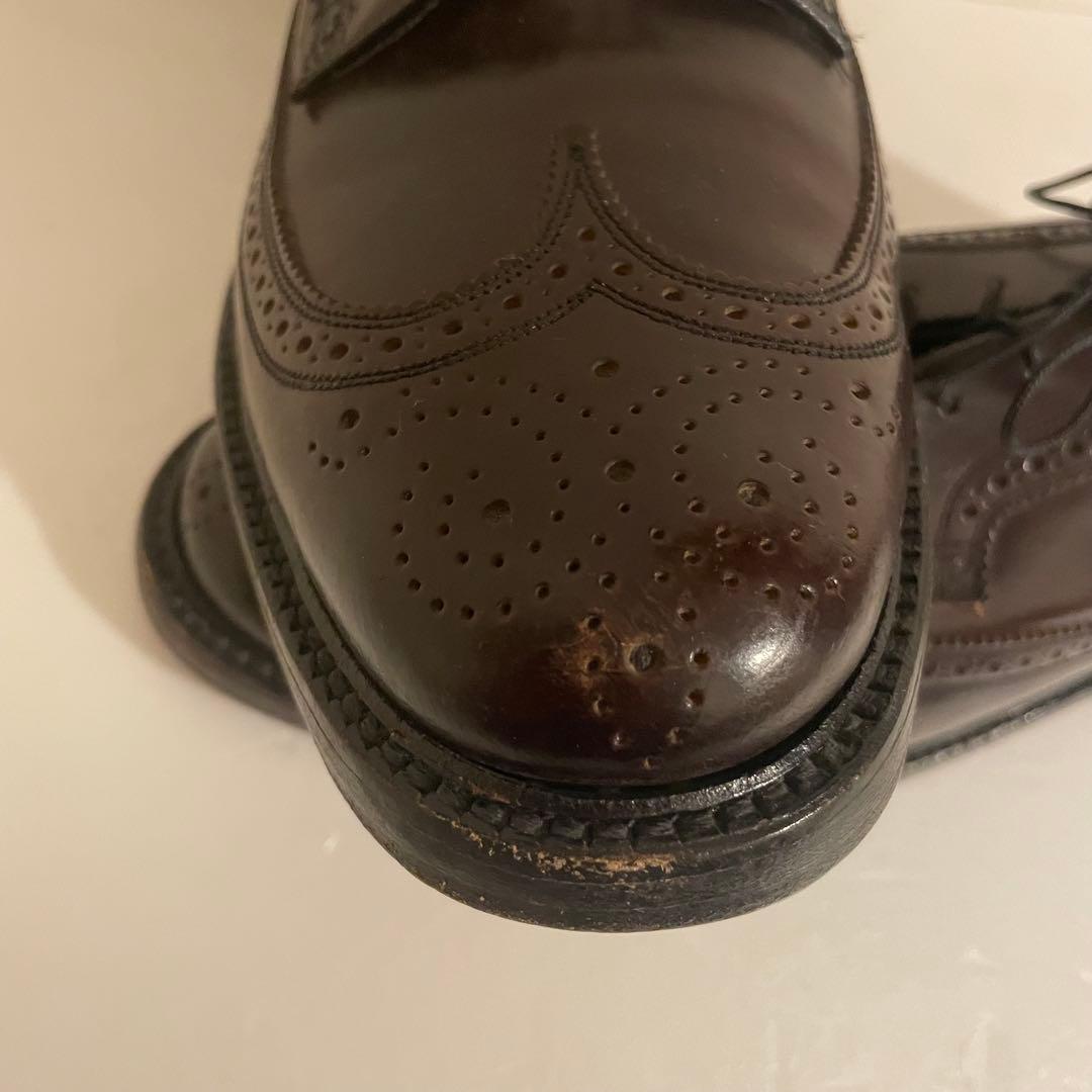 美品 フローシャイム インペリアル コードバン ウイングチップ US10.5D