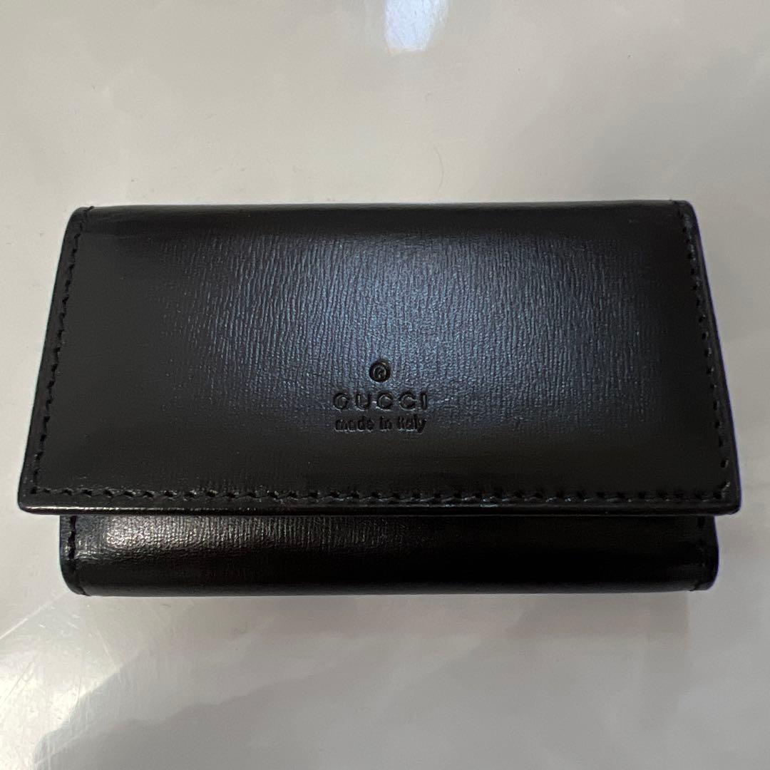 GUCCI ブラック 新品レザー キーケース 箱付き