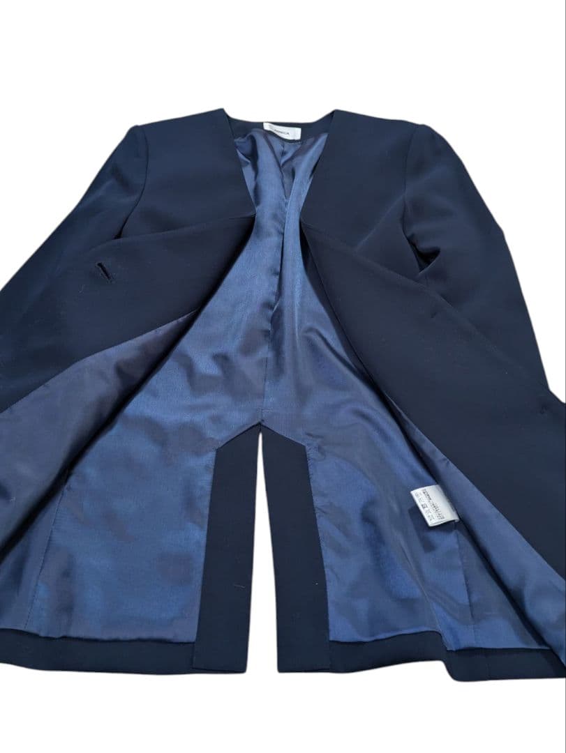 アニーカ　ANIECA　ノーカラージャケット　ネイビー　希少