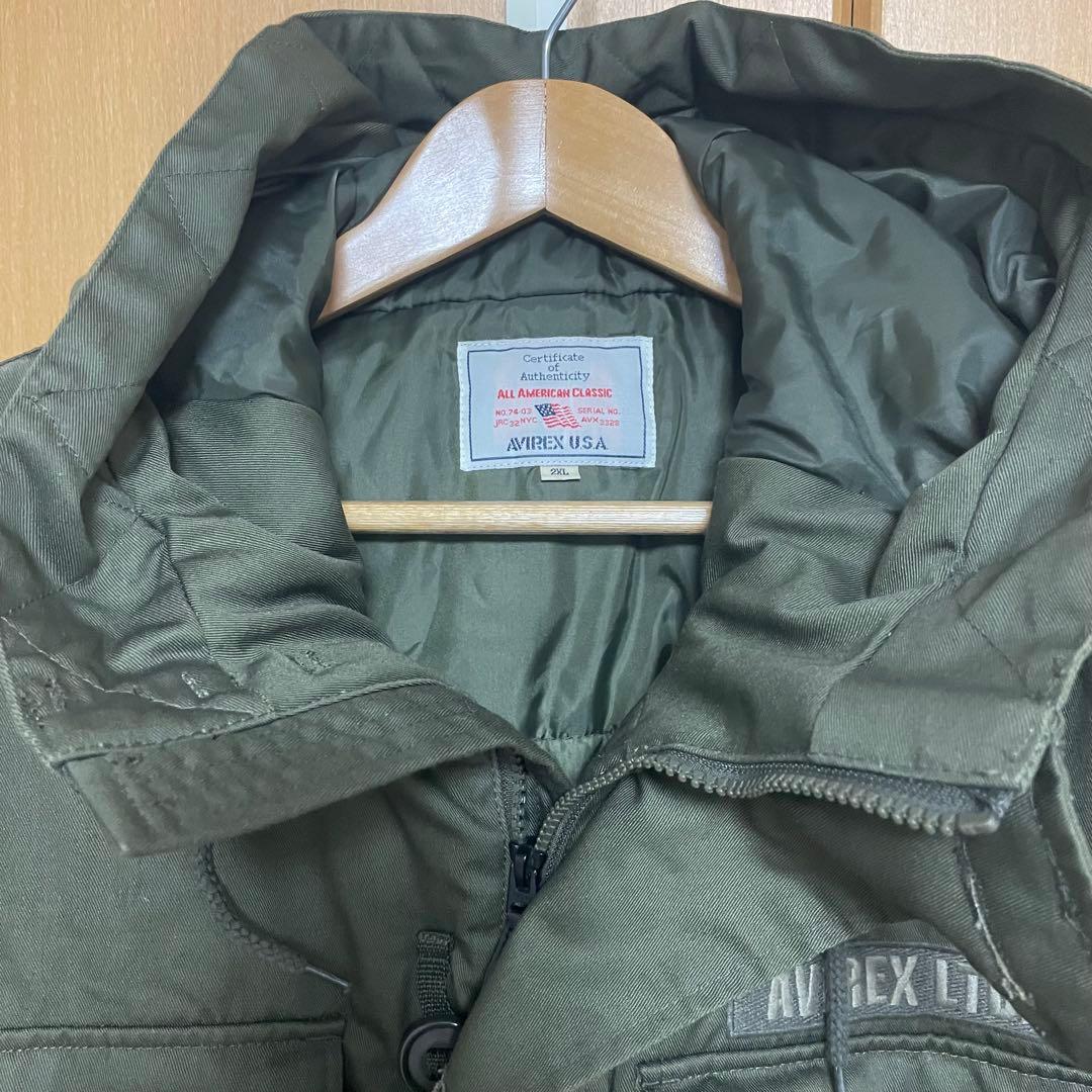 AVIREX フライトジャケット カーキ ビッグサイズ