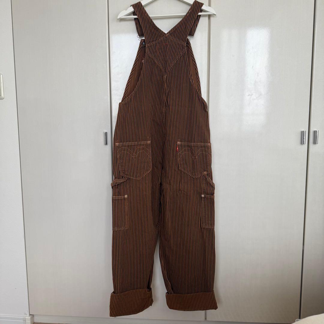 【美品】 Levi's Red ストライプオーバーオール