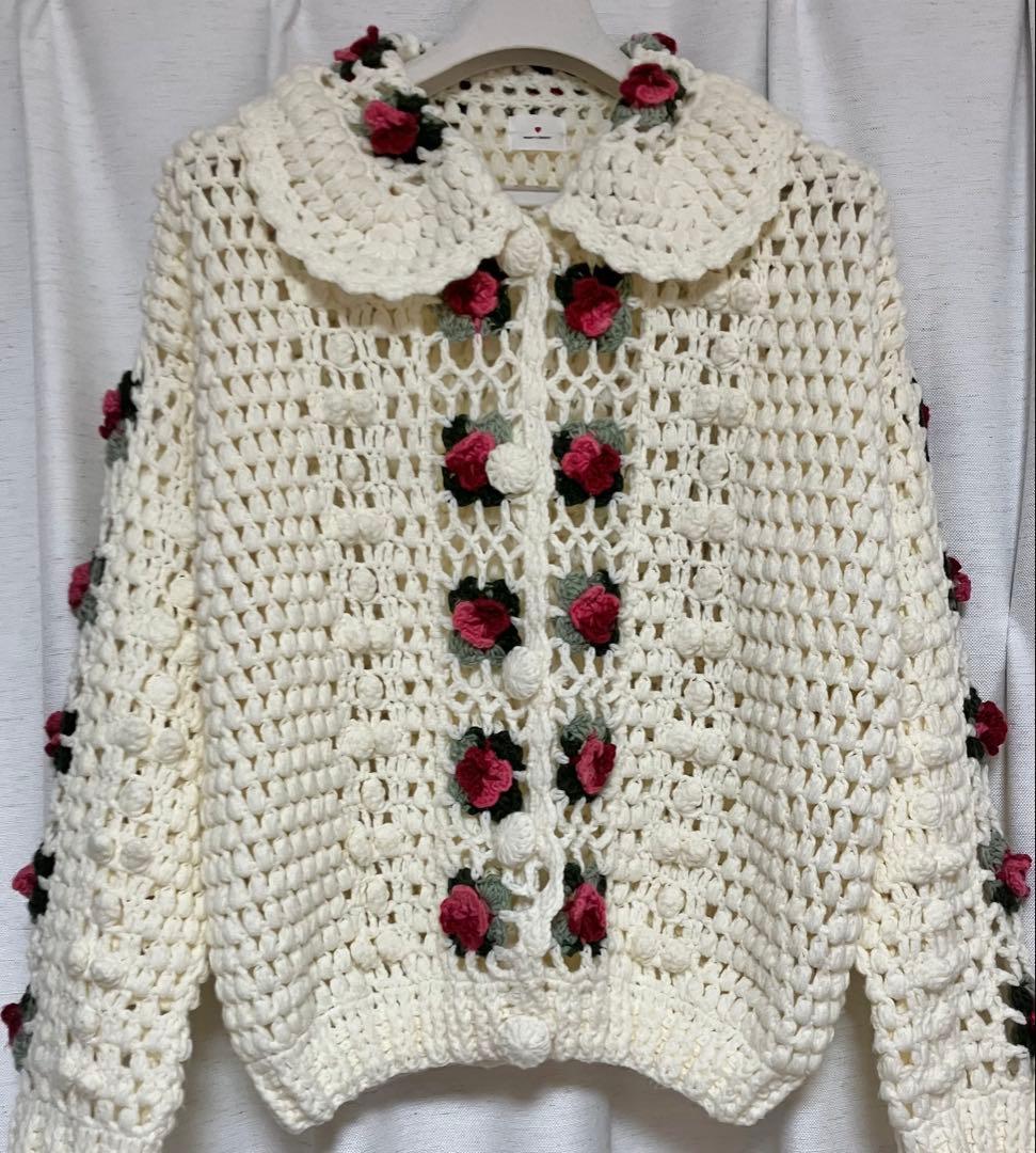 merry jenny メリージェニー クロシェカーディガン アイボリー