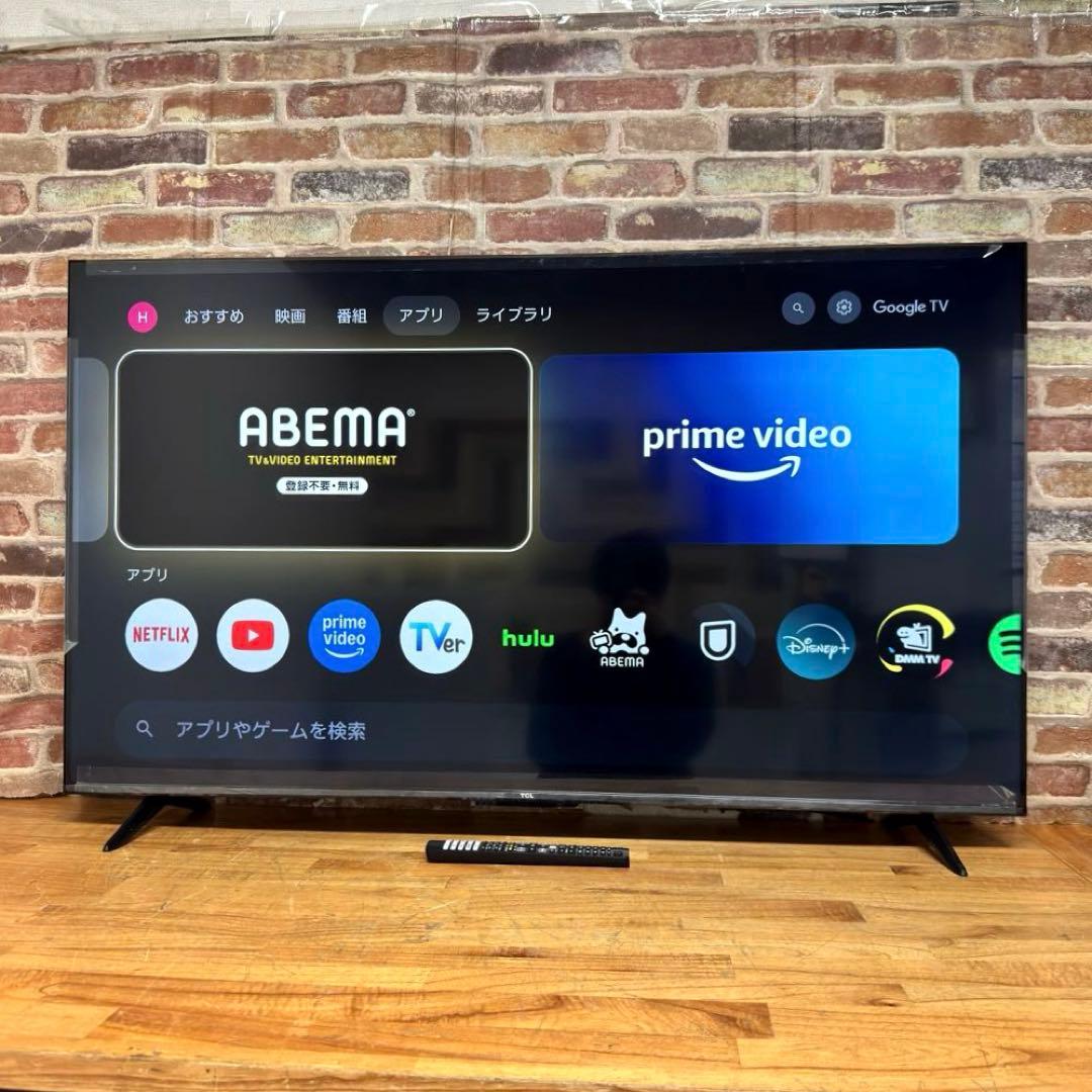 2025年製！ TCL 55V型 4K 液晶テレビ 55P61K 動画アプリ搭載