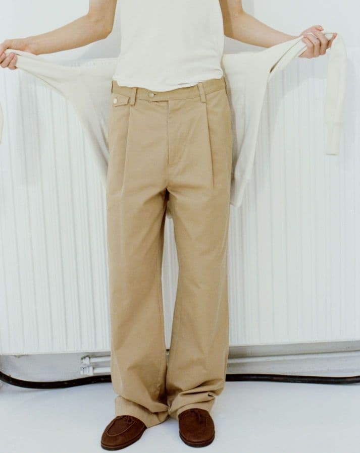 パンツ AURALEE 25SS FINX CHINO ONE-TUCK PANTS 5