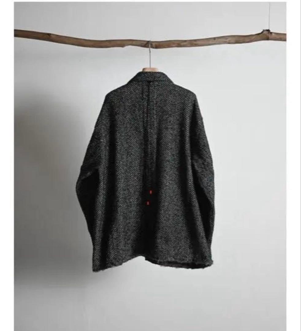 ジャケット・アウター ANCELLM DAMAGE WOOL HERRINGBONE COVERALL