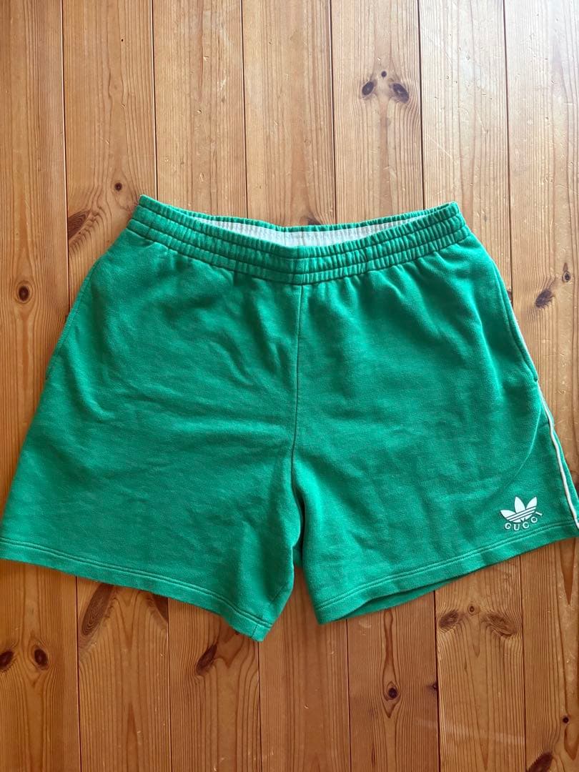 アディダス×グッチ　スウェットハーフパンツ　メンズ　L