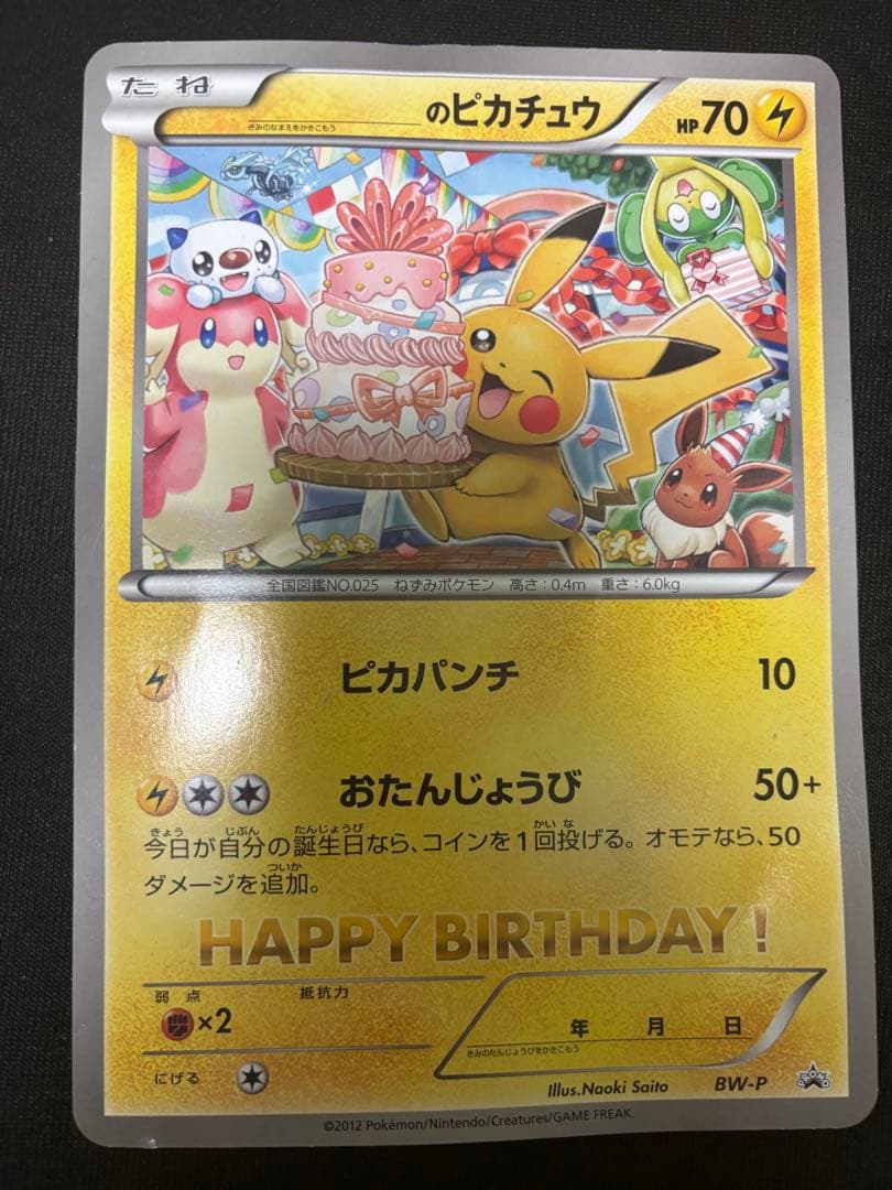 BW-P お誕生日ピカチュウ