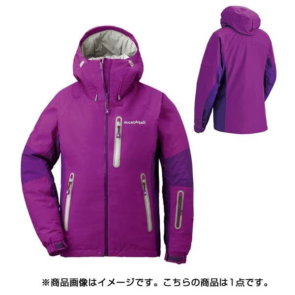 美品✨ モンベル パウダーライトパーカ M パープル スノボ スキー レディース