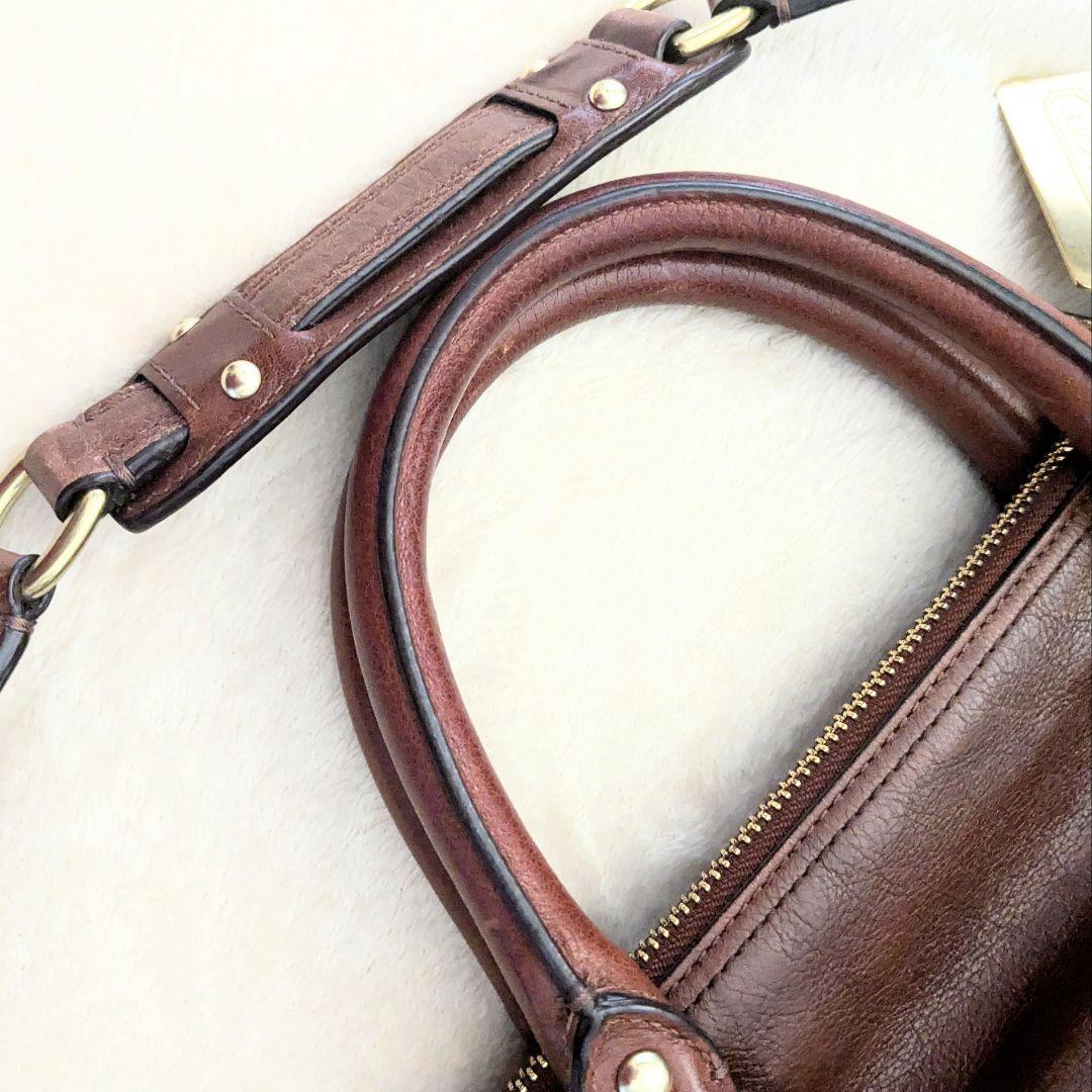 COACH マディソンサブリナ　2way ブラウン/グリーン