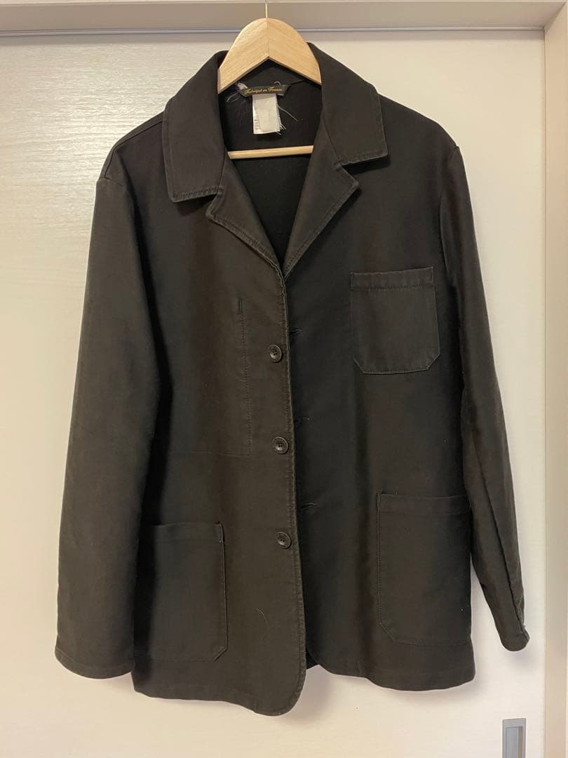 LE LABOUREUR ブラック モールスキン カバーオール