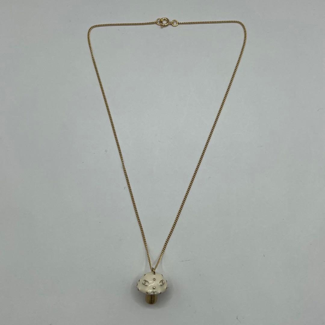 【未使用に近い】シャネル ネックレス ココマーク きのこ ゴールド金具