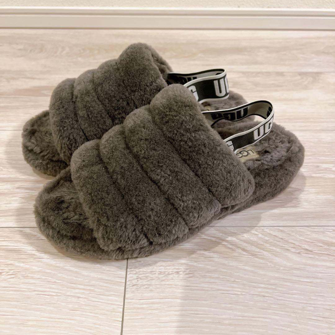 k*6様 UGG ファーサンダル FLUFF YEAH SLIDE 24cm