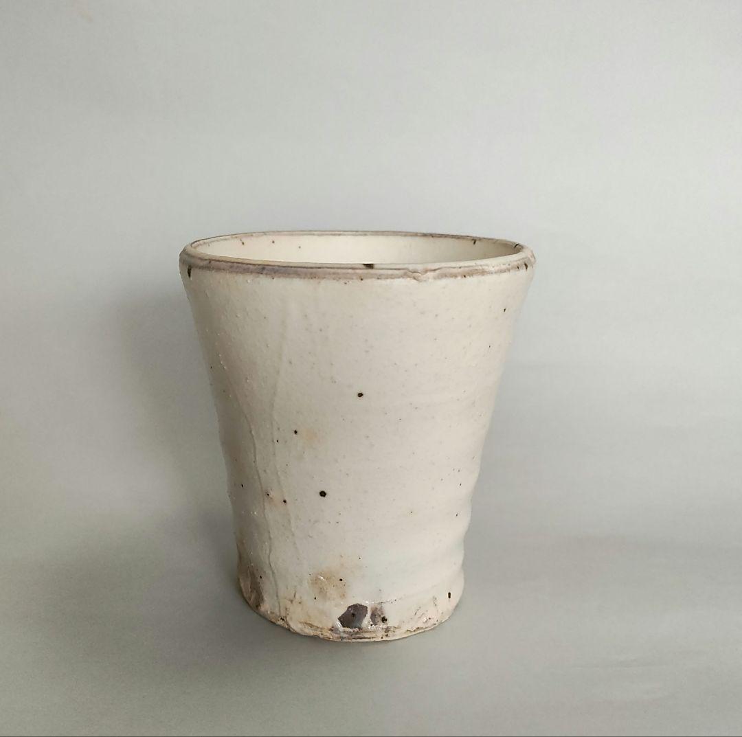 青木亮　粉引カップ　粉引湯呑