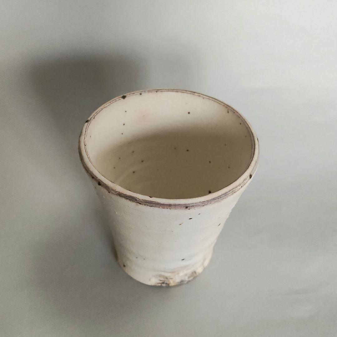 青木亮　粉引カップ　粉引湯呑